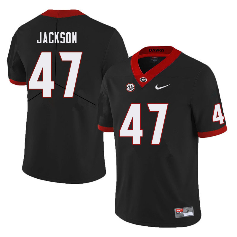 Men #47 Dan Jackson Georgia Bulldogs College Football Jerseys Sale-Black